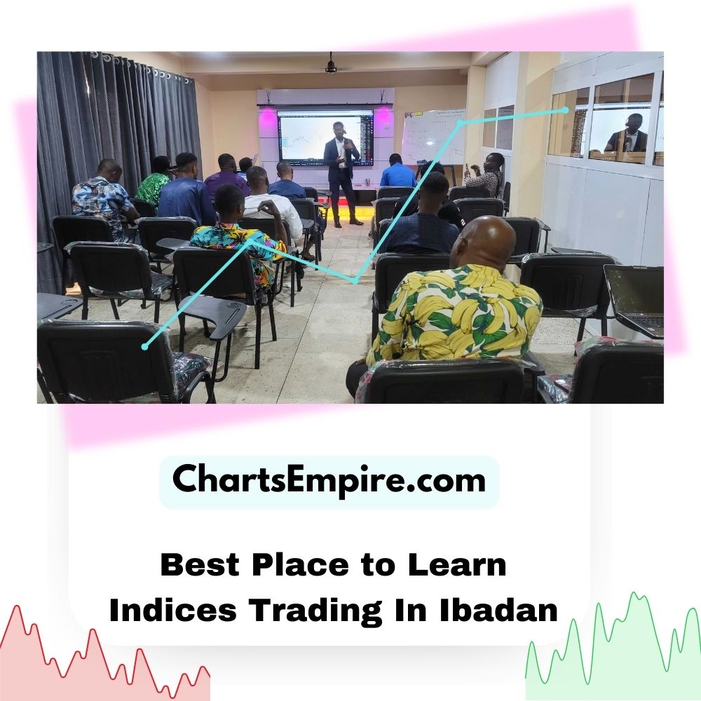 Best Place To Learn Indices Trading In Ibadan, Nigeria If you are looking for the best for the best place to learn indices trading in Ibadan, congratulations. You just walked right in. Come make money with Indices ChartsEmpire is the first and largest of its kind trading centre in Ibadan, Nigeria. We believe indices trading is not gambling or a game of luck. It’s a skill, and that means you can learn it as long as you have a good tutor and are very serious with it. Our tutors are millionaire traders who have raised other millionaire traders in Nigeria. Enrol with us online. If you’re not based in Ibadan but prefer learning in a physical classroom, we offer accommodation for those who wish to temporarily come to Ibadan and enrol in our trading academy. Come make money with Indices